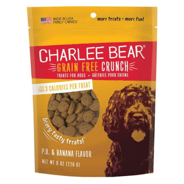 CHARLEE BEAR Dog Treats Grain Free Peanut Butter and Banana 8OZ