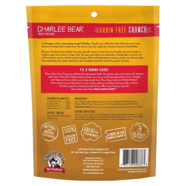 CHARLEE BEAR Dog Treats Grain Free Peanut Butter and Banana 8OZ