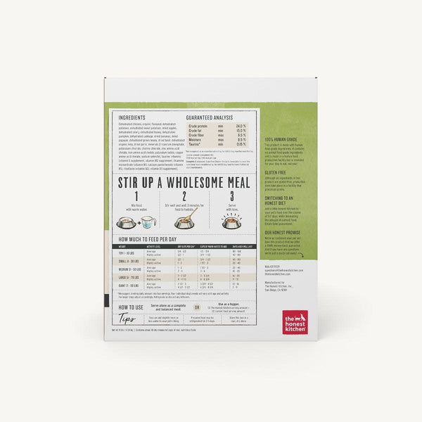 HONEST KITCHEN Chicken Grain-Free Dehydrated Dog Food 4 lb.