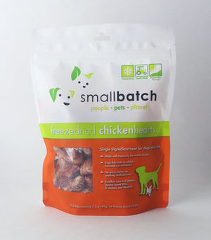 SMALL BATCH Freezedried Chicken Heart Dog & Cat Treats 3.5 oz.