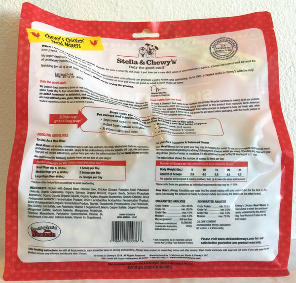 STELLA & CHEWY'S Freeze-Dried Dog Food Meal Mixers Chewy's Chicken
