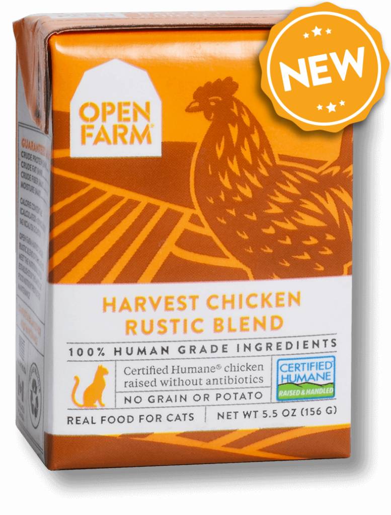 OPEN FARM Harvest Chicken Rustic Blend for Cats 5.5oz CASE/12