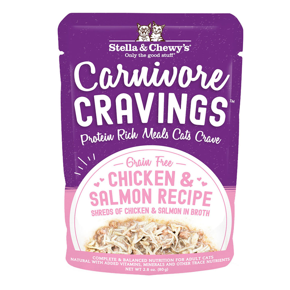 STELLA & CHEWY'S Cat Food Pouch Carnivore Cravings Chicken & Salmon 2.8OZ
