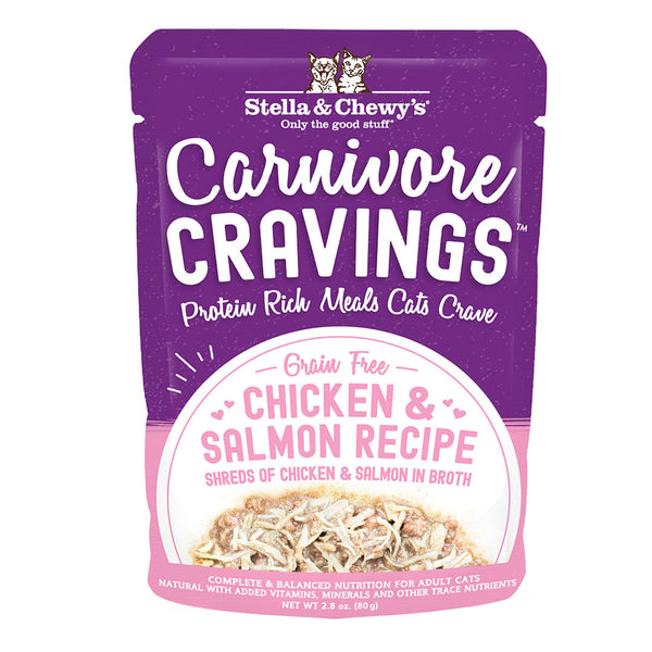 STELLA & CHEWY'S Cat Food Pouch Carnivore Cravings Chicken & Salmon 2.8OZ
