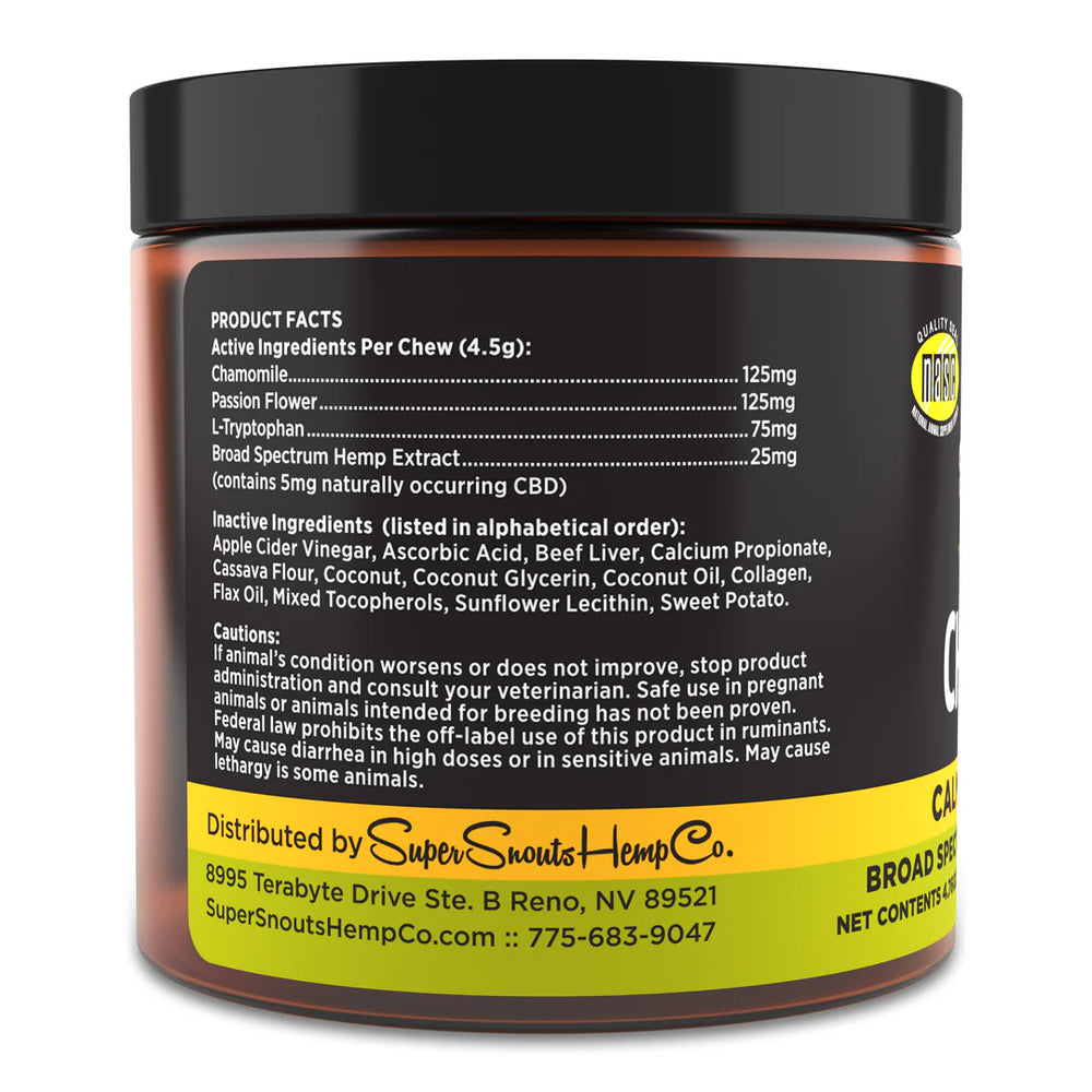 SUPER SNOUTS Broad Spectrum 5mg Chew Chill + Out