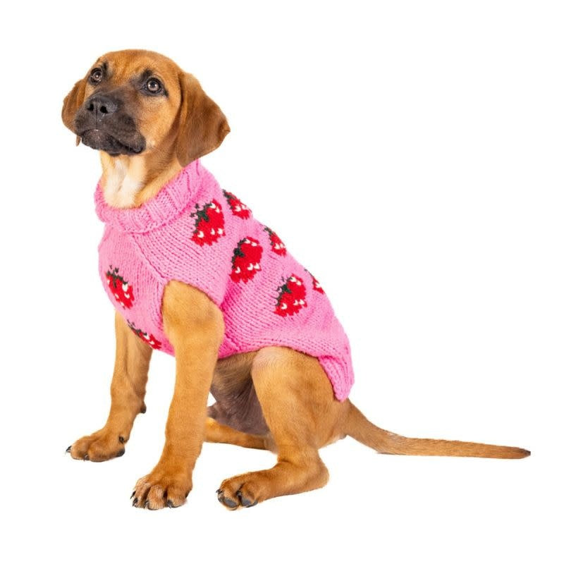 CHILLY DOG Dog Sweater Strawberry