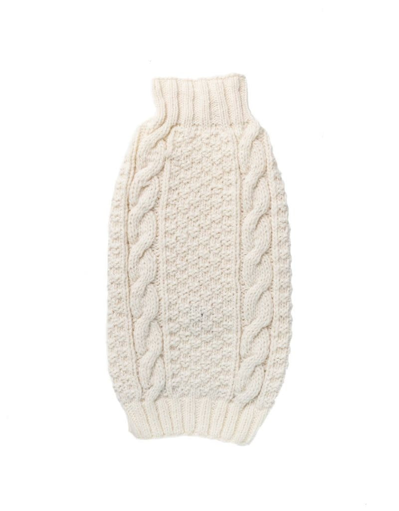 CHILLY DOG Wool Sweater Natural Cable