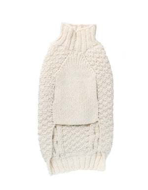 CHILLY DOG Wool Sweater Natural Cable