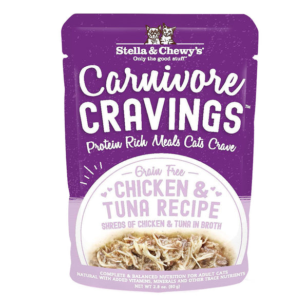 STELLA & CHEWY'S Carnivore Cravings Chicken & Tuna Cat Food Pouch 2.8oz