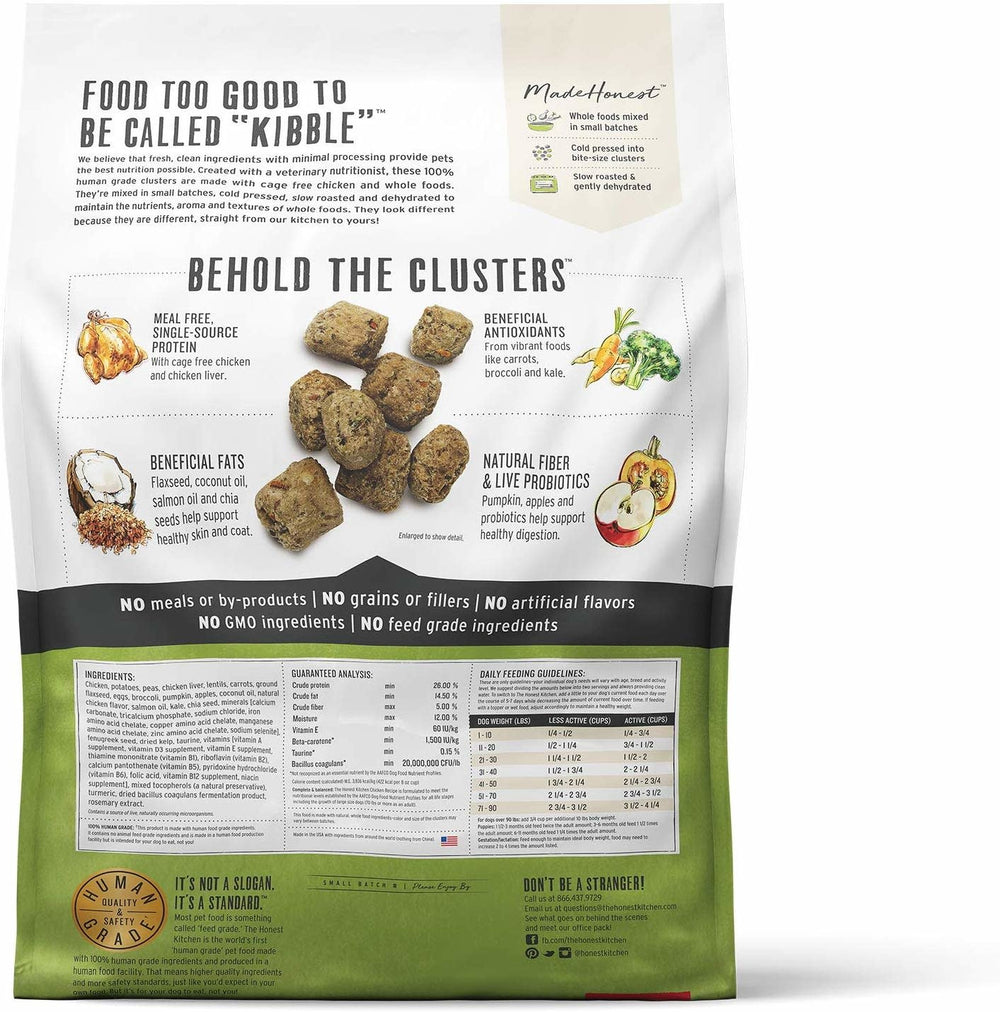 HONEST KITCHEN Whole Food Clusters Grain Free Dry Dog Food Chicken