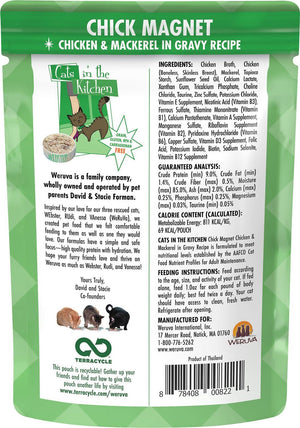 WERUVA Cats in the Kitchen Chick Magnet Grain-Free Cat Food Pouch Case 12/3 oz.