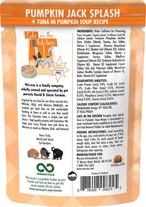 WERUVA Cats in the Kitchen Pumpkin Jack Splash Grain-Free Cat Food Pouch Case 12/3 oz.