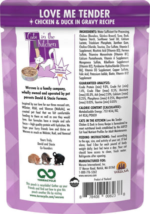 WERUVA Cats in the Kitchen Love Me Tender Grain-Free Cat Food Pouch Case 12/3 oz.
