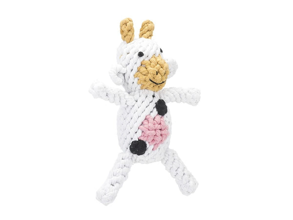 GOOD KARMA Claire the Cow Rope Toy Small