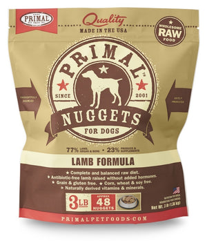 PRIMAL Raw Frozen Canine Lamb Formula 3 lb.