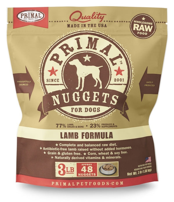 PRIMAL Raw Frozen Canine Lamb Formula 3 lb.