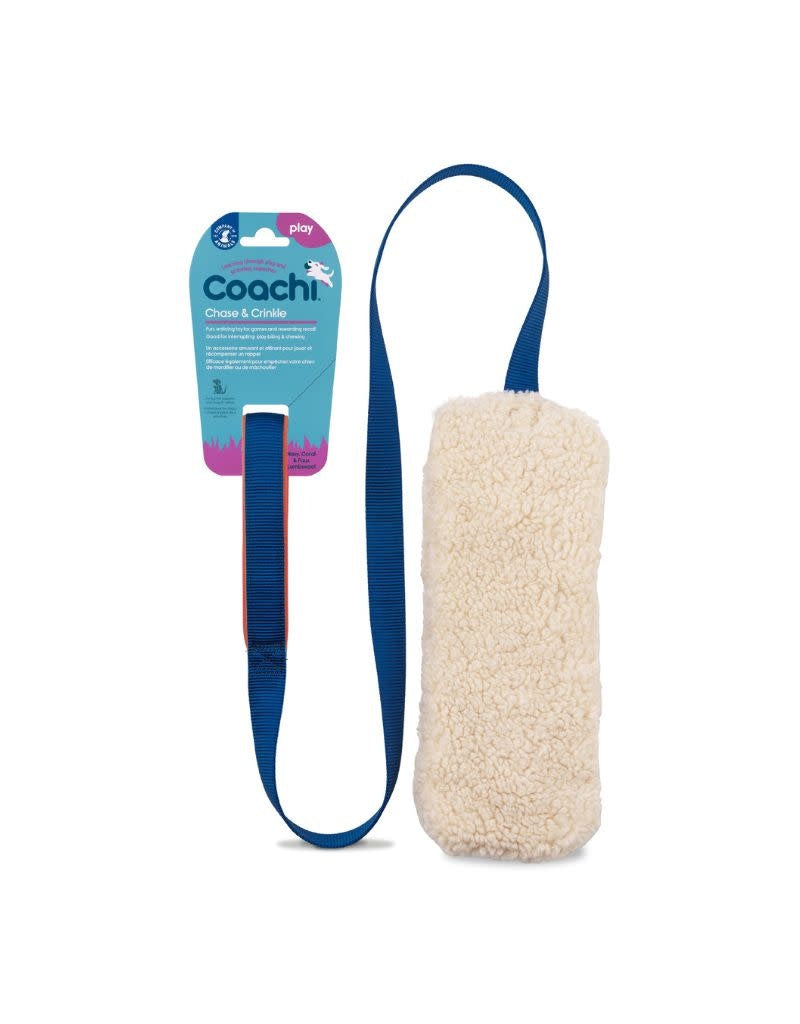 COACHI Chase Crinkle Faux Lambswool Dog Toy