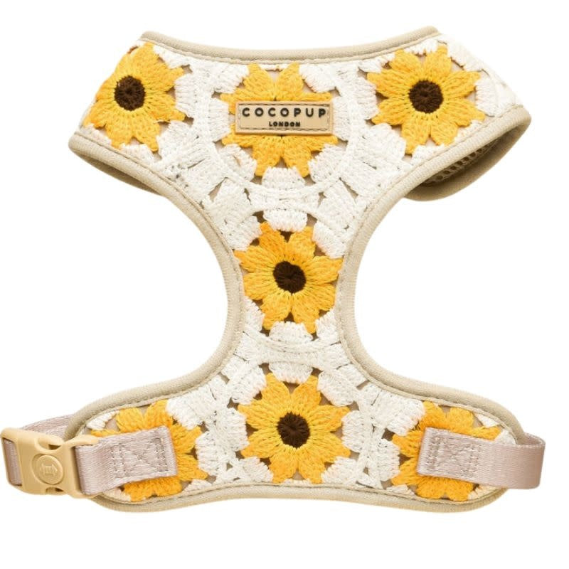 COCOPUP Adjustable Neck Harness Sunflower Patch