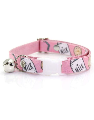 MADE BY CLEO Cat Collar 8-13"  Cookies & Milk Pink