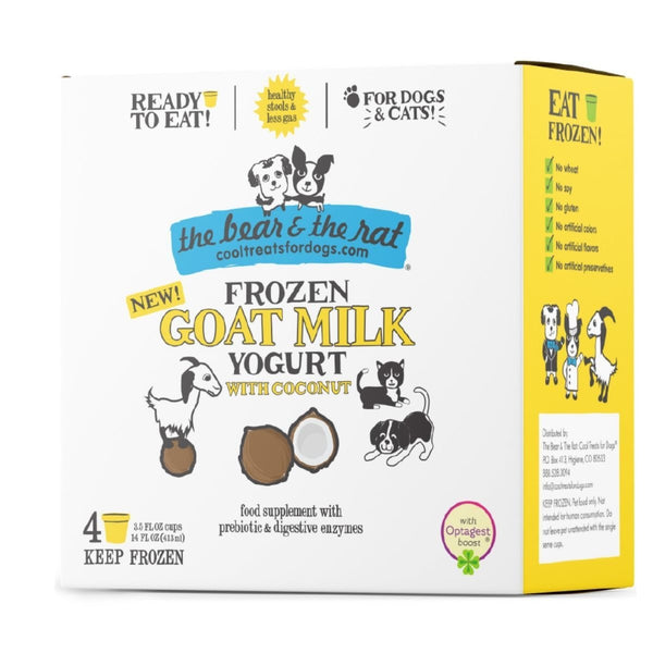 THE BEAR & THE RAT Frozen Goat Milk with Coconut Dog Treat 4/pk