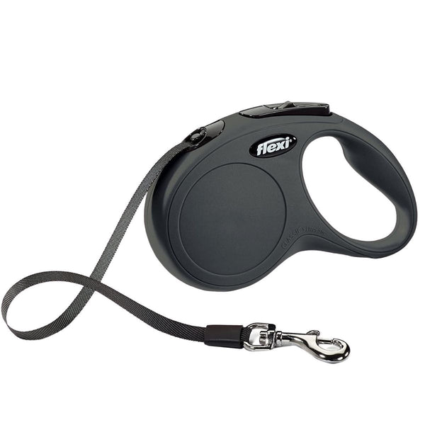FLEXI New Classic Tape 16' Retractable Leash in Black Noir
