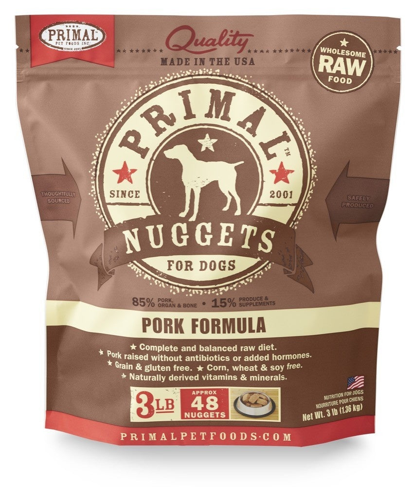 PRIMAL Raw Frozen Canine Pork Formula  3 lb.