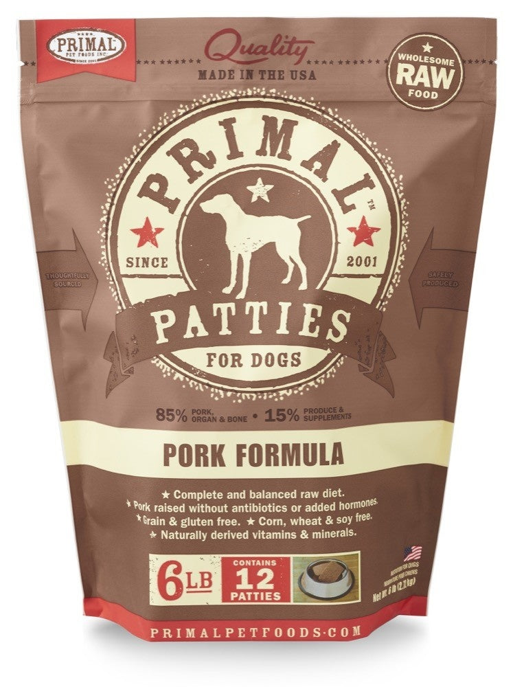 PRIMAL Raw Frozen Canine Pork Formula  6 lb.