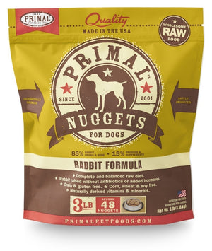 PRIMAL Raw Frozen Canine Rabbit Formula  3 lb.