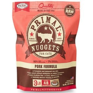 PRIMAL Frozen Raw Feline Pork Formula 3 lb.