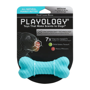 PLAYOLOGY All Natural Peanut Butter  Scented Dual Layer Bone