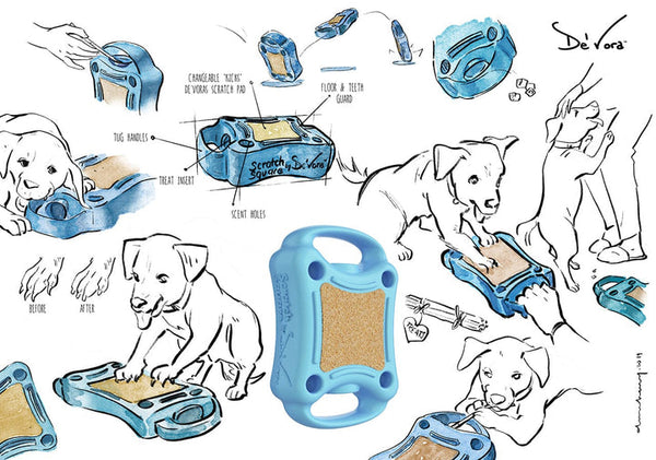 DE 'VORA Scratch Square Grooming Toy