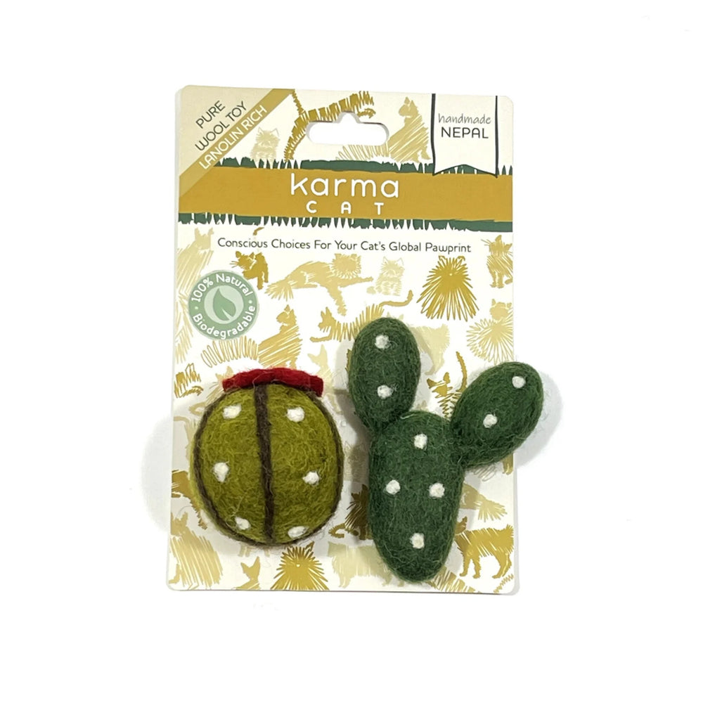 KARMA CAT 2-pack Succulents Felt Cat Toys