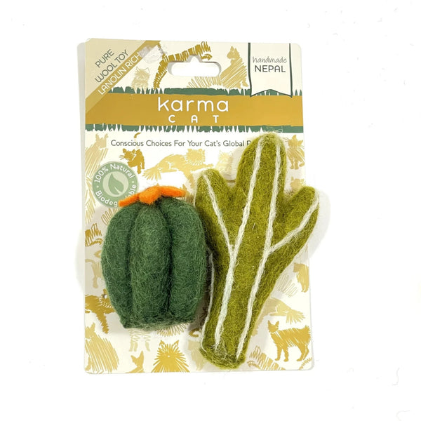 KARMA CAT 2-pack Succulents Felt Cat Toys