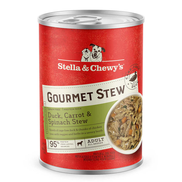 STELLA & CHEWY'S Dog Gourmet Stew Duck Carrot and Spinach Case of 12/12.5OZ