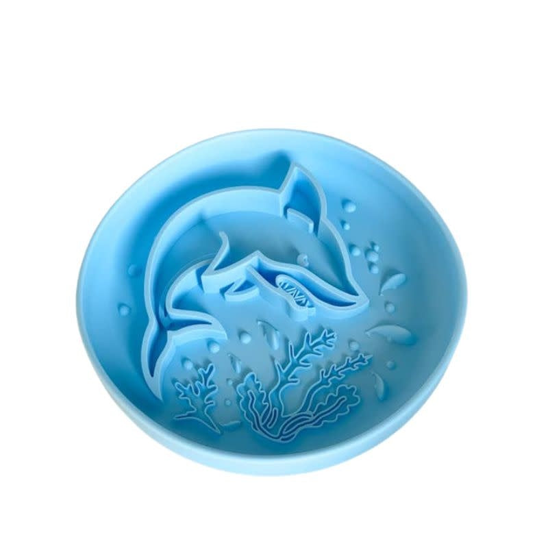 DOGGOTIQUE Shark Slow Feeder Blue