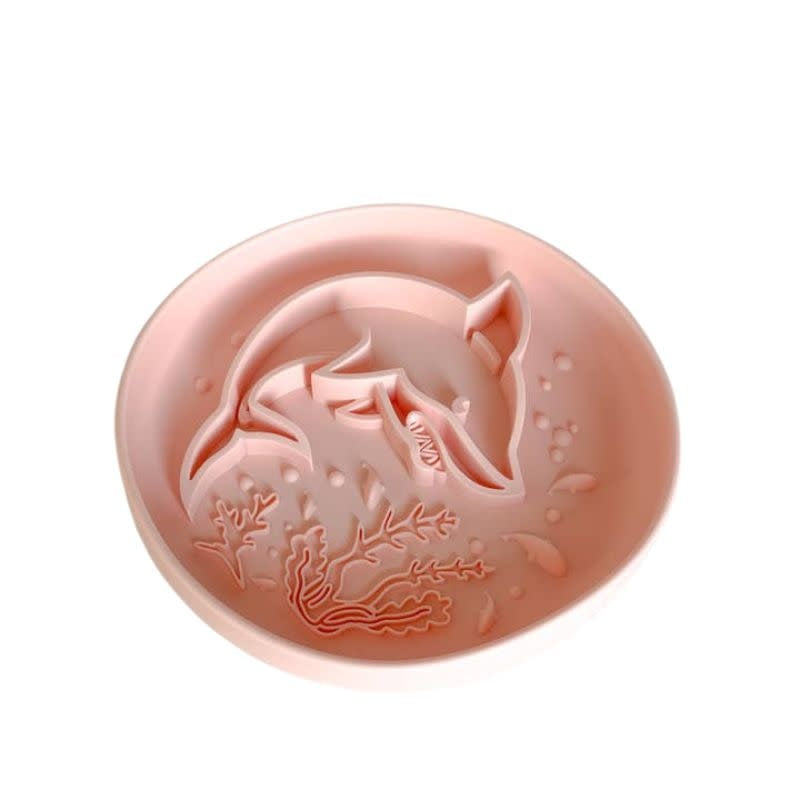 DOGGOTIQUE Shark Slow Feeder Peach
