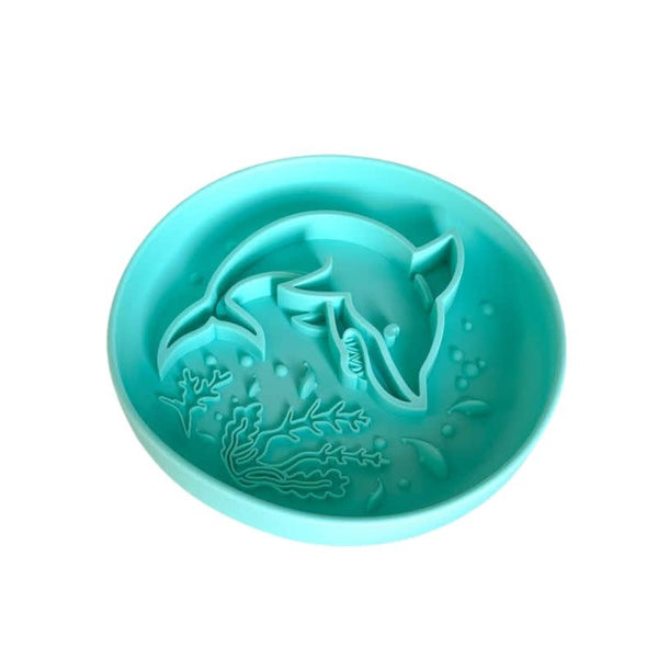 DOGGOTIQUE Shark Slow Feeder Turquoise