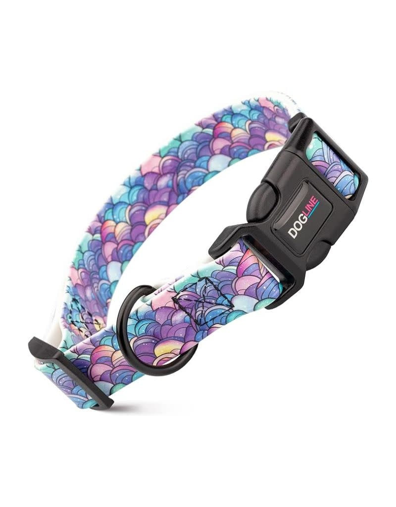 DOGLINE Biothane Waterproof Quick Release Buckle Collar Mermaid