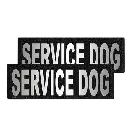 DOGLINE Service Dog Reflective Patch 2pk