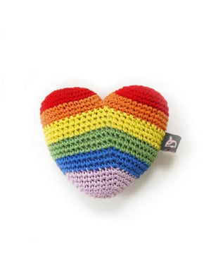 DOGO Crochet Dog Toy Rainbow Heart