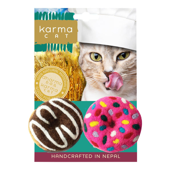 KARMA CAT 2-pack Donuts Felt Cat Toys