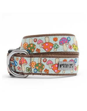 WORTHY DOG Dog Collar Mushrooms