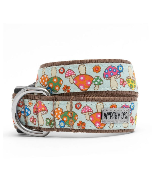 WORTHY DOG Dog Collar Mushrooms