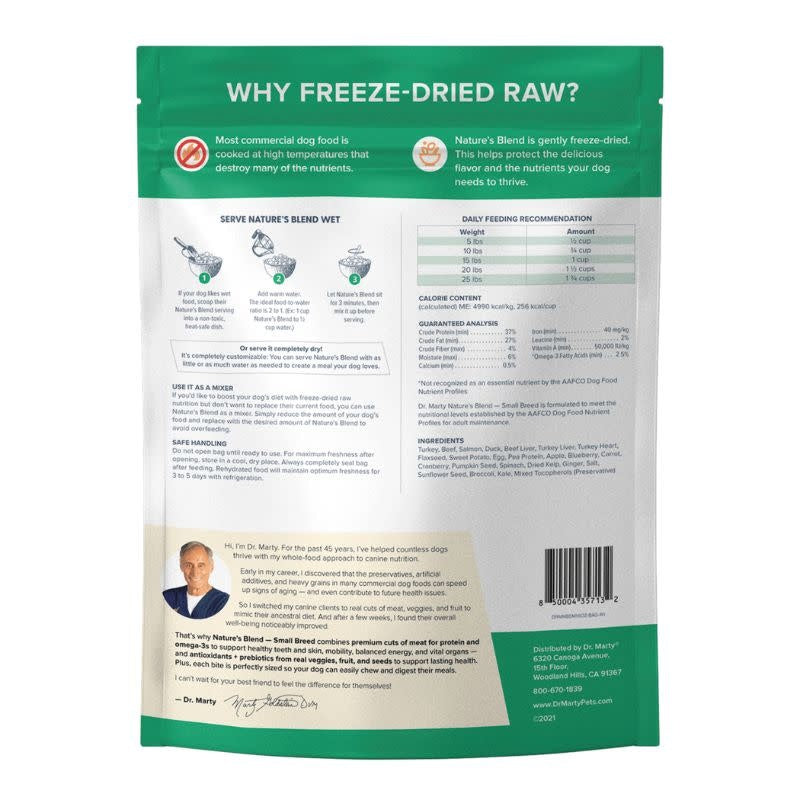 DR MARTY Dog Nature's Blend Small Breed Freezedried