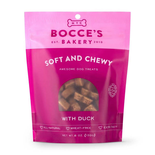BOCCE'S Soft and Chewy Dog Treat 6 oz Duck