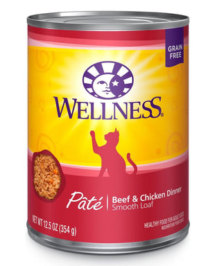 WELLNESS Beef and Chicken Canned Cat Food