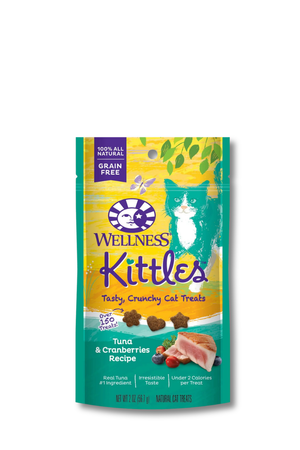 WELLNESS Kittles Crunchy Cat Treats 2oz Tuna Cranberry