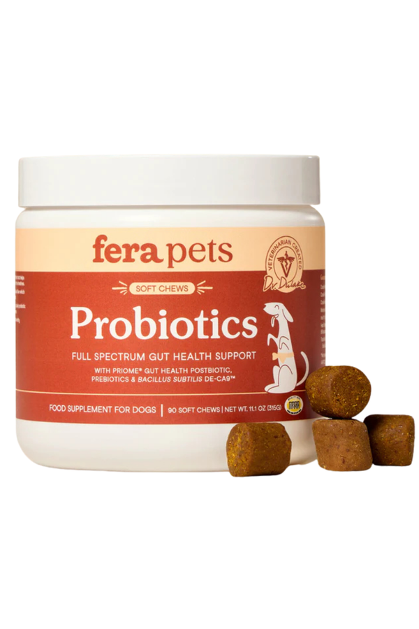 FERA PET ORGANICS Dog and Cat Probiotics with Prebiotics Soft Chews