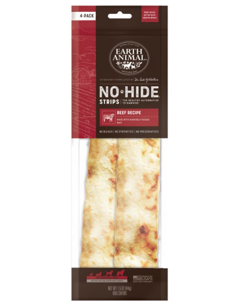 EARTH ANIMAL No-Hide Beef Strips 4PK