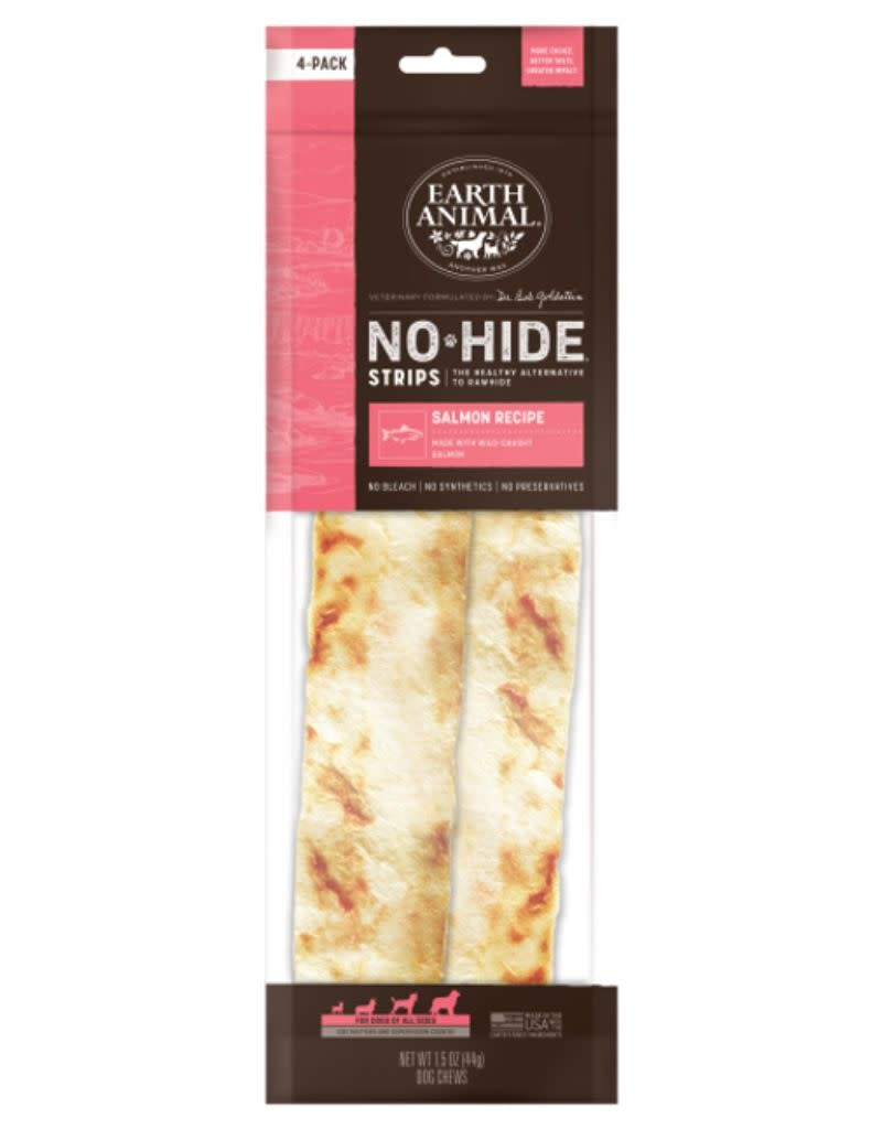 EARTH ANIMAL No-Hide Salmon Strips 4PK